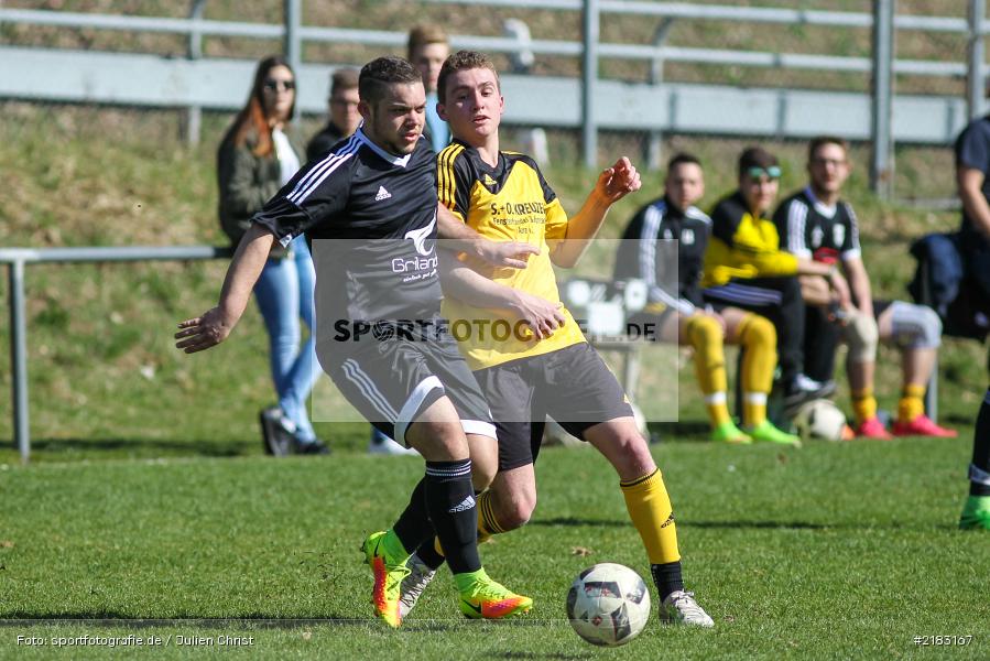 Maximilian Jeckel, Daniel Schulte, 26.03.2017, Kreisklasse Würzburg, FC Karsbach, BSC Aura - Bild-ID: 2183167