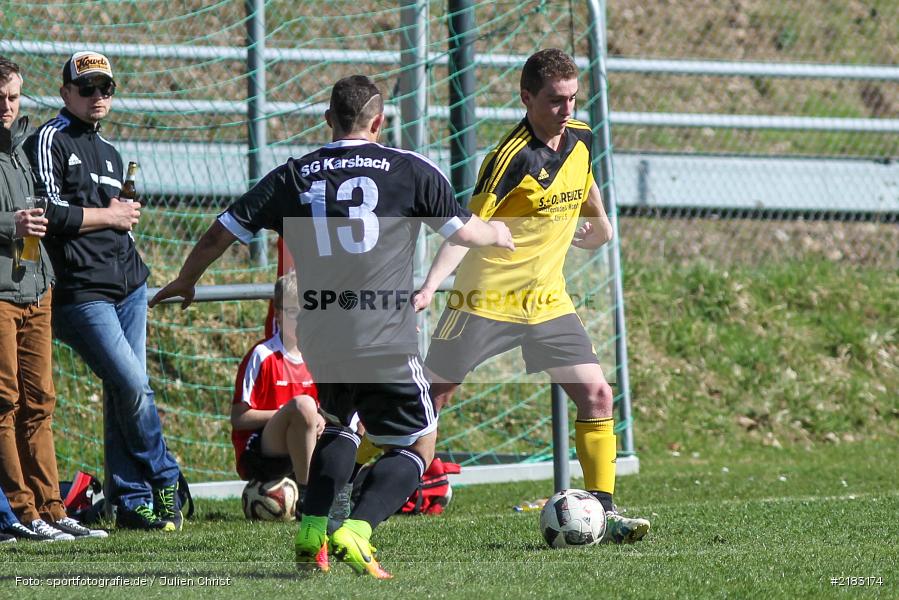 Maximilian Jeckel, Daniel Schulte, 26.03.2017, Kreisklasse Würzburg, FC Karsbach, BSC Aura - Bild-ID: 2183174