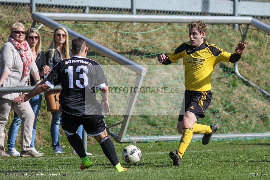 Timo Rützel, Daniel Schulte, 26.03.2017, Kreisklasse Würzburg, FC Karsbach, BSC Aura - Bild-ID: 2183177