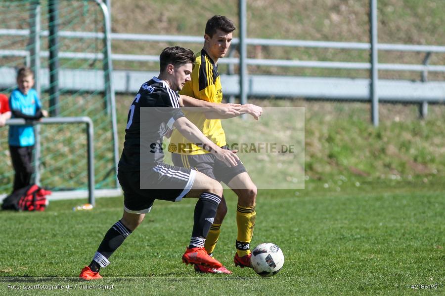 Robin Schindler, Lukas Teske, 26.03.2017, Kreisklasse Würzburg, FC Karsbach, BSC Aura - Bild-ID: 2183195