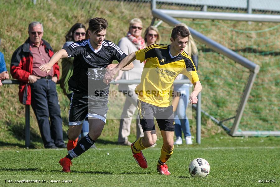 Lukas Teske, Robin Schindler, 26.03.2017, Kreisklasse Würzburg, FC Karsbach, BSC Aura - Bild-ID: 2183198