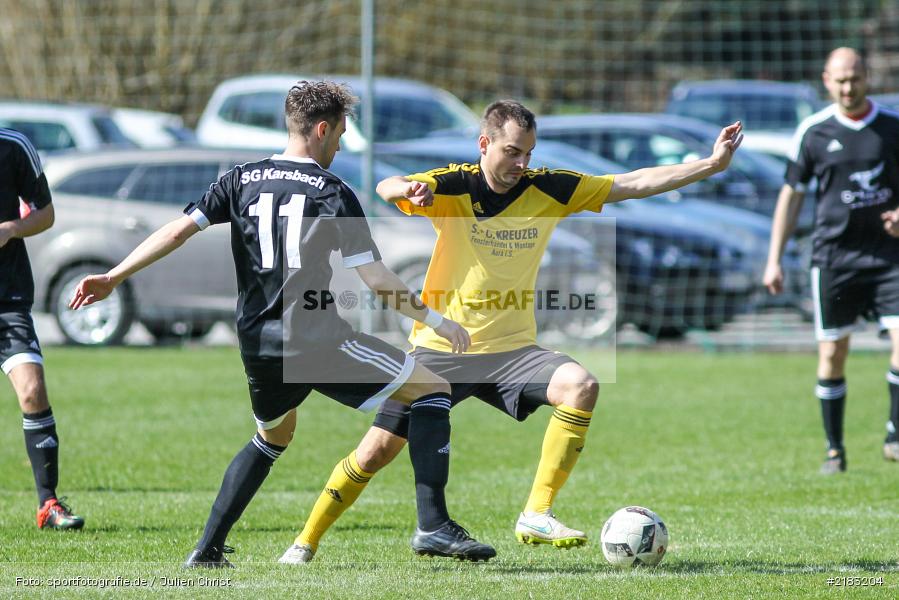 David Pahls, Steffen Lochmann, 26.03.2017, Kreisklasse Würzburg, FC Karsbach, BSC Aura - Bild-ID: 2183204