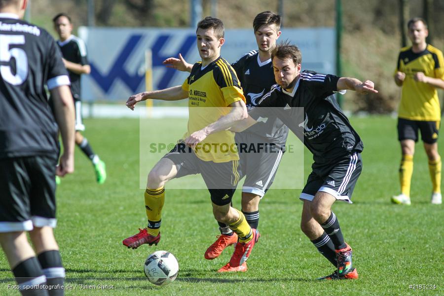 Robin Schindler, David Amtmann, 26.03.2017, Kreisklasse Würzburg, FC Karsbach, BSC Aura - Bild-ID: 2183224