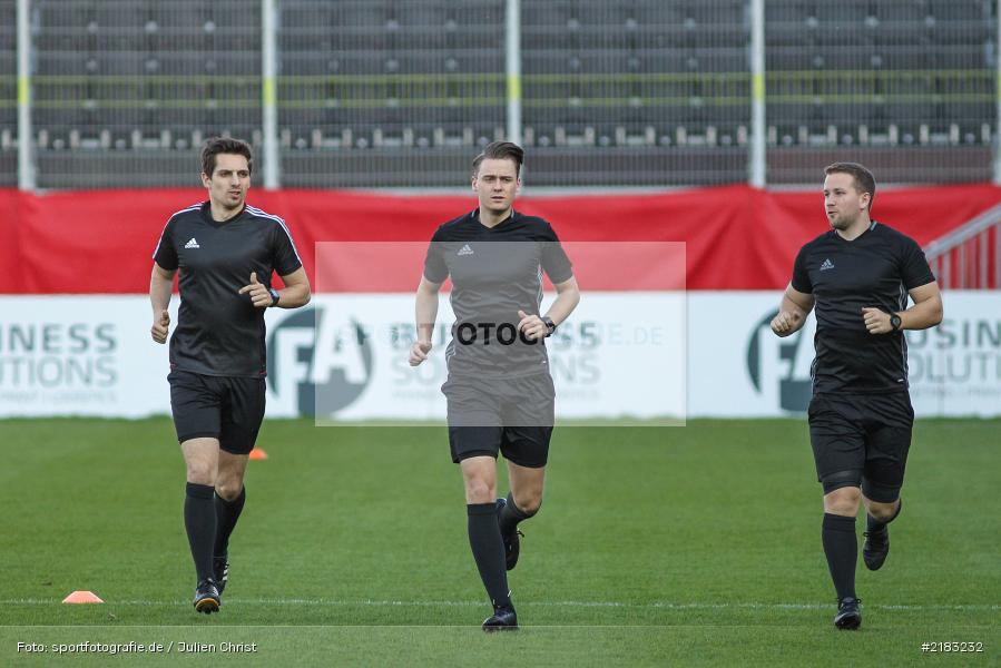 Michael Krug, Maximilian Ziegler, Steffen Brütting, 28.03.2017, flyeralarm Arena, Testspiel, Borussia Fulda, FC Würzbruger Kickers - Bild-ID: 2183232