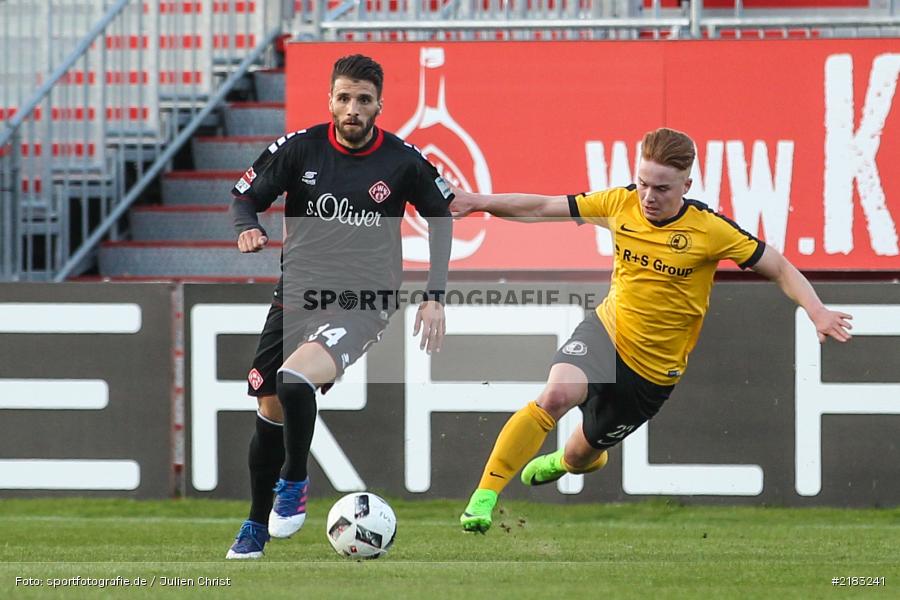 Valdet Rama, Jonas Lembach, 28.03.2017, flyeralarm Arena, Testspiel, Borussia Fulda, FC Würzbruger Kickers - Bild-ID: 2183241