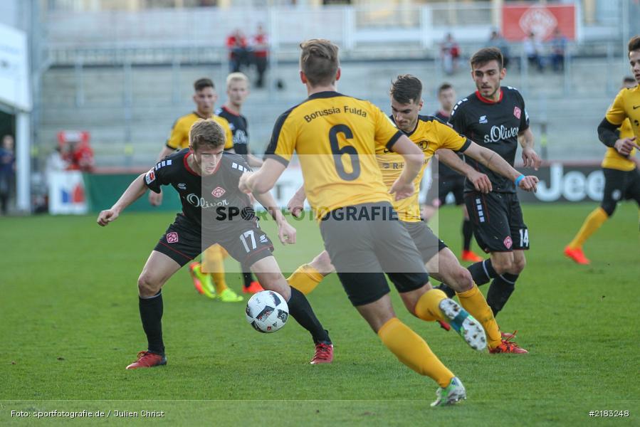 Sebastian Ernst, Mark Niklas Jaksch, 28.03.2017, flyeralarm Arena, Testspiel, Borussia Fulda, FC Würzbruger Kickers - Bild-ID: 2183248