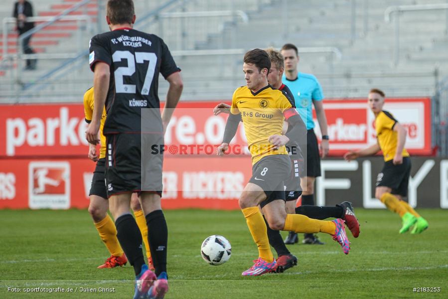 Leon Pomnitz, 28.03.2017, flyeralarm Arena, Testspiel, Borussia Fulda, FC Würzbruger Kickers - Bild-ID: 2183253