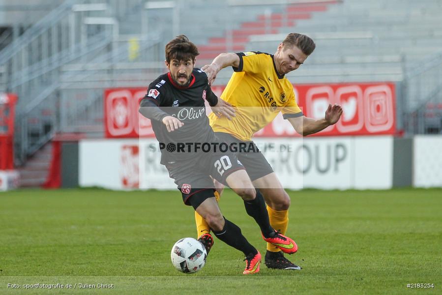 Matija Poredski, Daniel Nagy, 28.03.2017, flyeralarm Arena, Testspiel, Borussia Fulda, FC Würzbruger Kickers - Bild-ID: 2183254