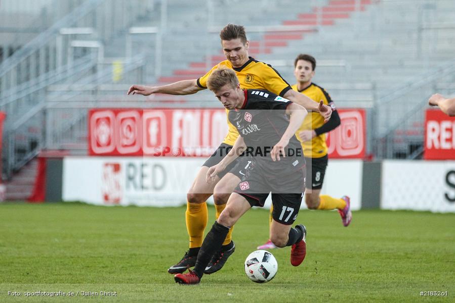 Matija Poredski, Sebastian Ernst, 28.03.2017, flyeralarm Arena, Testspiel, Borussia Fulda, FC Würzbruger Kickers - Bild-ID: 2183261