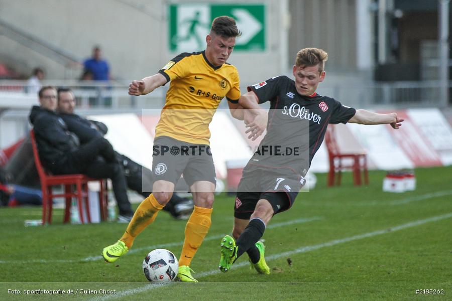 Felix Müller, Patrise Gjocaj, 28.03.2017, flyeralarm Arena, Testspiel, Borussia Fulda, FC Würzbruger Kickers - Bild-ID: 2183262