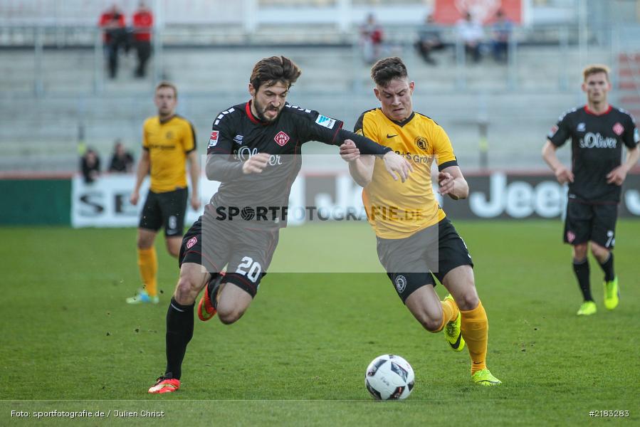 Daniel Nagy, Patrise Gjocaj, 28.03.2017, flyeralarm Arena, Testspiel, Borussia Fulda, FC Würzbruger Kickers - Bild-ID: 2183283