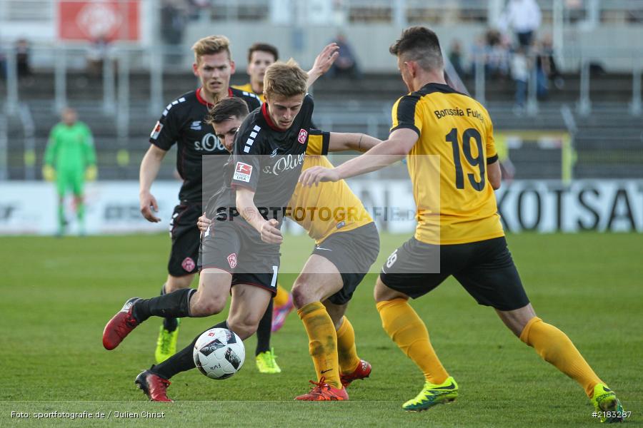 Patrise Gjocaj, Sebastian Ernst, 28.03.2017, flyeralarm Arena, Testspiel, Borussia Fulda, FC Würzbruger Kickers - Bild-ID: 2183287