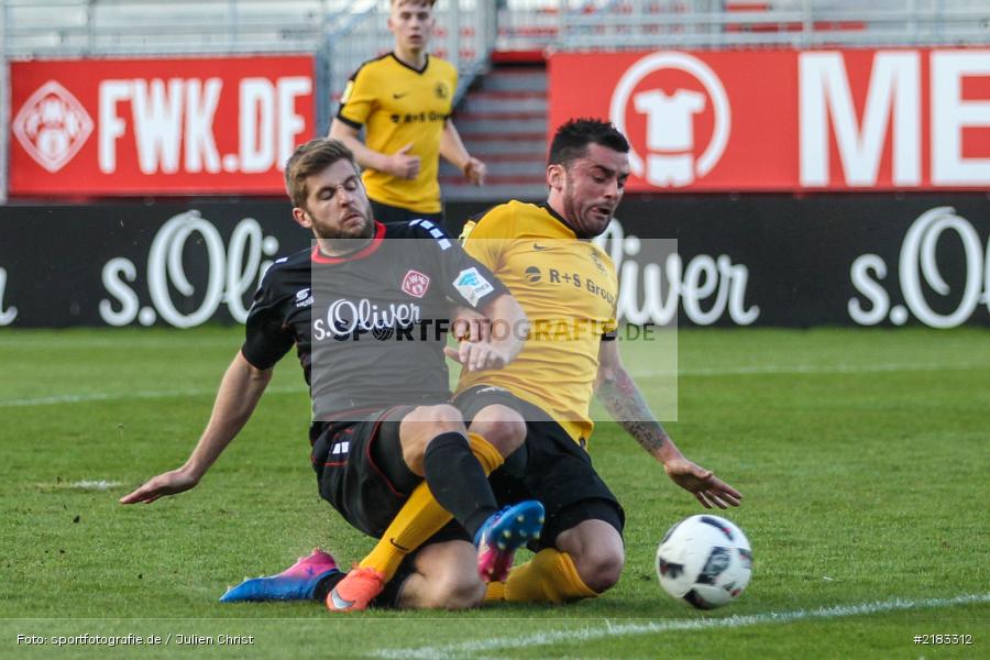 Nikola Milankovic, Marco Königs, 28.03.2017, flyeralarm Arena, Testspiel, Borussia Fulda, FC Würzbruger Kickers - Bild-ID: 2183312