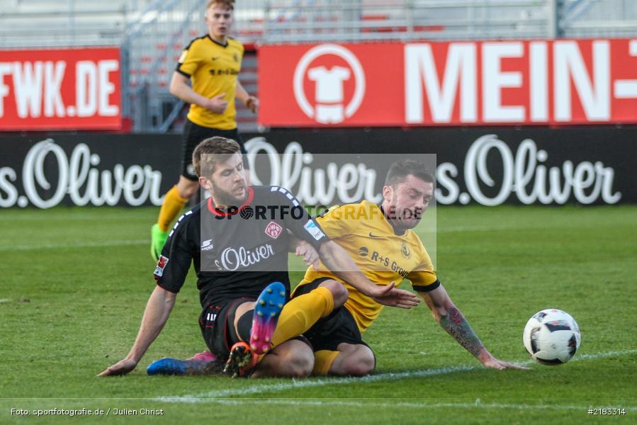 Nikola Milankovic, Marco Königs, 28.03.2017, flyeralarm Arena, Testspiel, Borussia Fulda, FC Würzbruger Kickers - Bild-ID: 2183314