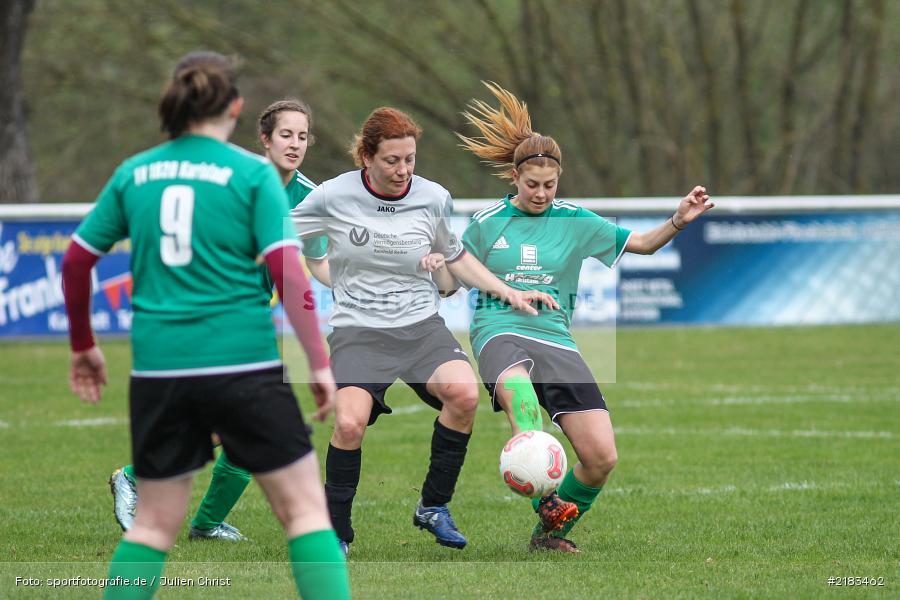 Judith Seitz, Catharina Kiesel, 02.04.2017, Kreisliga Frauen, TSV Nüdlingen, FV Karlstadt - Bild-ID: 2183462