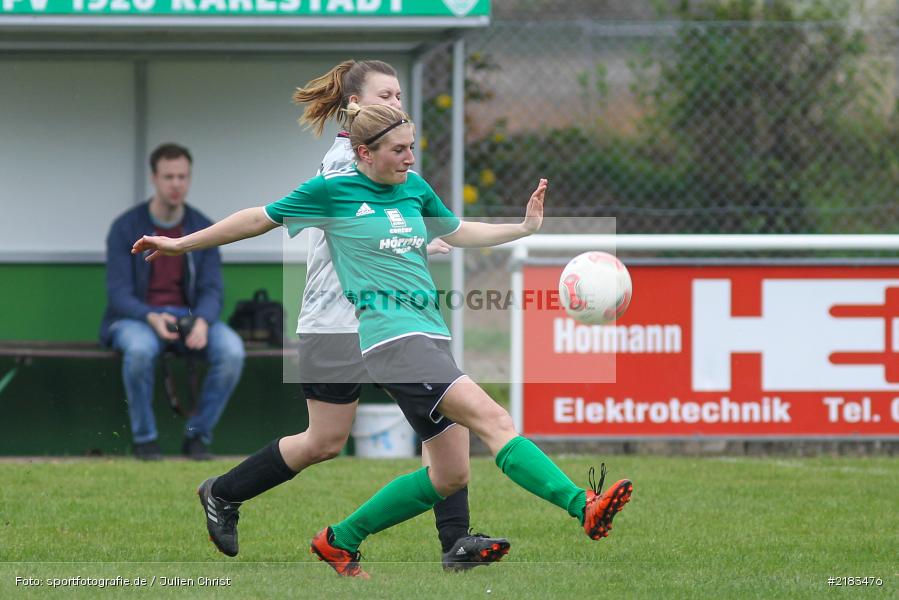 Kerstin Reiss, Selina Thomas, 02.04.2017, Kreisliga Frauen, TSV Nüdlingen, FV Karlstadt - Bild-ID: 2183476