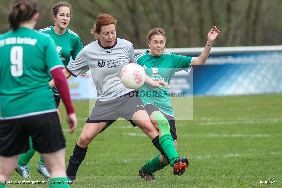 Judith Seitz, Catharina Kiesel, 02.04.2017, Kreisliga Frauen, TSV Nüdlingen, FV Karlstadt - Bild-ID: 2183497