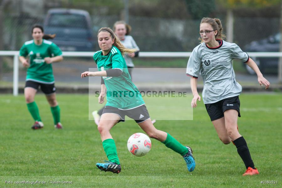 Anne-Kathrin Flederer, Maren Schweier, 02.04.2017, Kreisliga Frauen, TSV Nüdlingen, FV Karlstadt - Bild-ID: 2183521