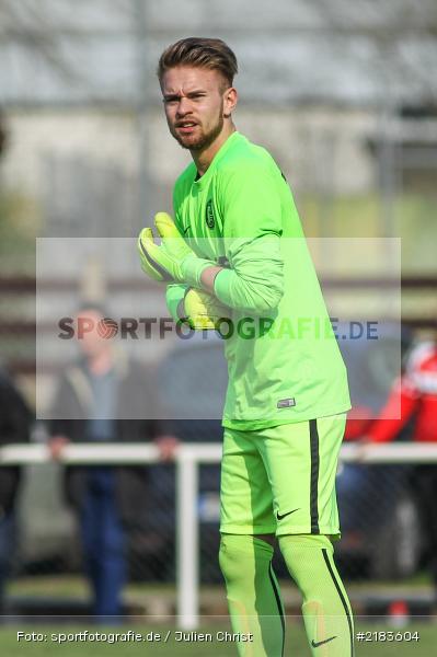 Joshua Schuhmacher, 02.04.2017, Fussball, Bezirksliga Unterfranken West, TuS Frammersbach, FV Karlstadt - Bild-ID: 2183604 Joshua Schuhmacher, 02.04.2017, Fussball, Bezirksliga Unterfranken West, TuS Frammersbach, FV Karlstadt - Bild-ID: 2183604