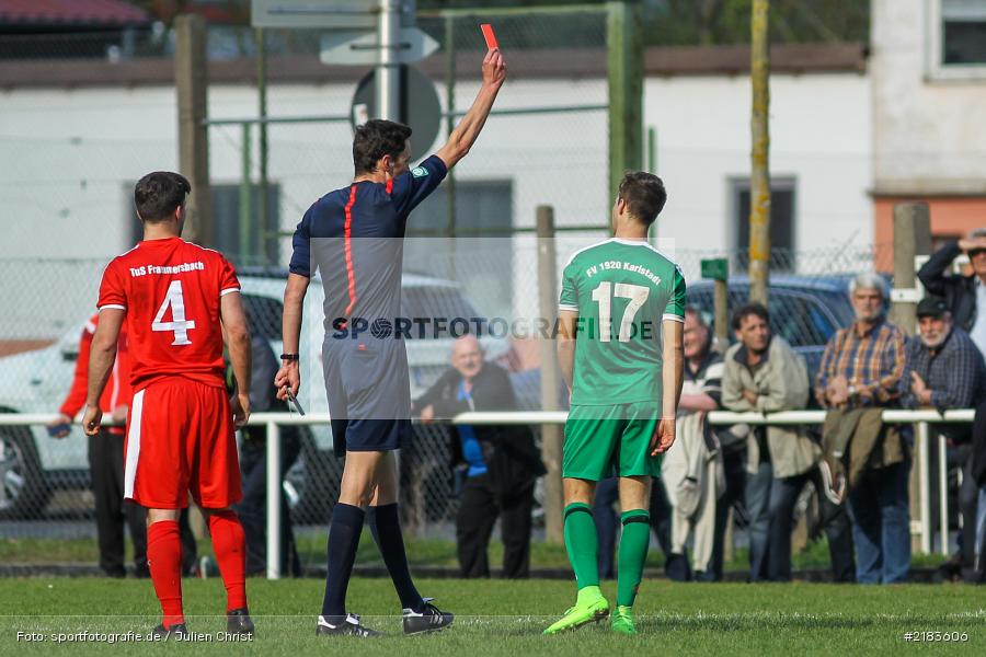 Michael Winkler, Marcus Marquart, 02.04.2017, Fussball, Bezirksliga Unterfranken West, TuS Frammersbach, FV Karlstadt - Bild-ID: 2183606