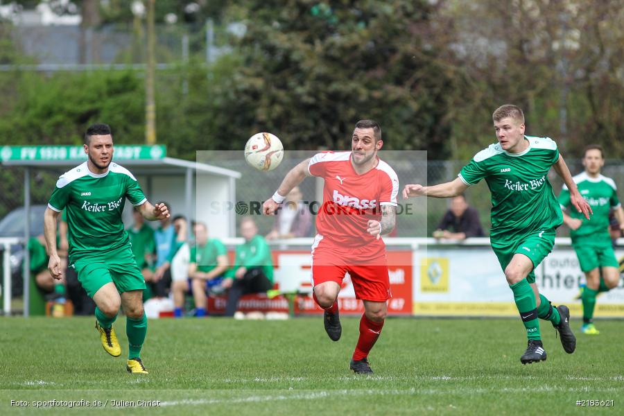 Marco Trapp, Johannes Albert, 02.04.2017, Fussball, Bezirksliga Unterfranken West, TuS Frammersbach, FV Karlstadt - Bild-ID: 2183621