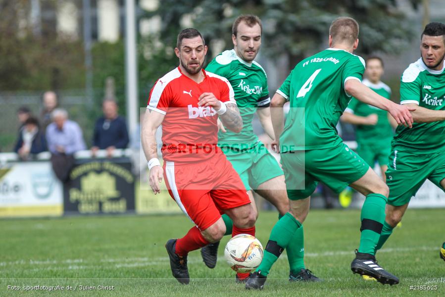 Marco Trapp, Johannes Albert, 02.04.2017, Fussball, Bezirksliga Unterfranken West, TuS Frammersbach, FV Karlstadt - Bild-ID: 2183625