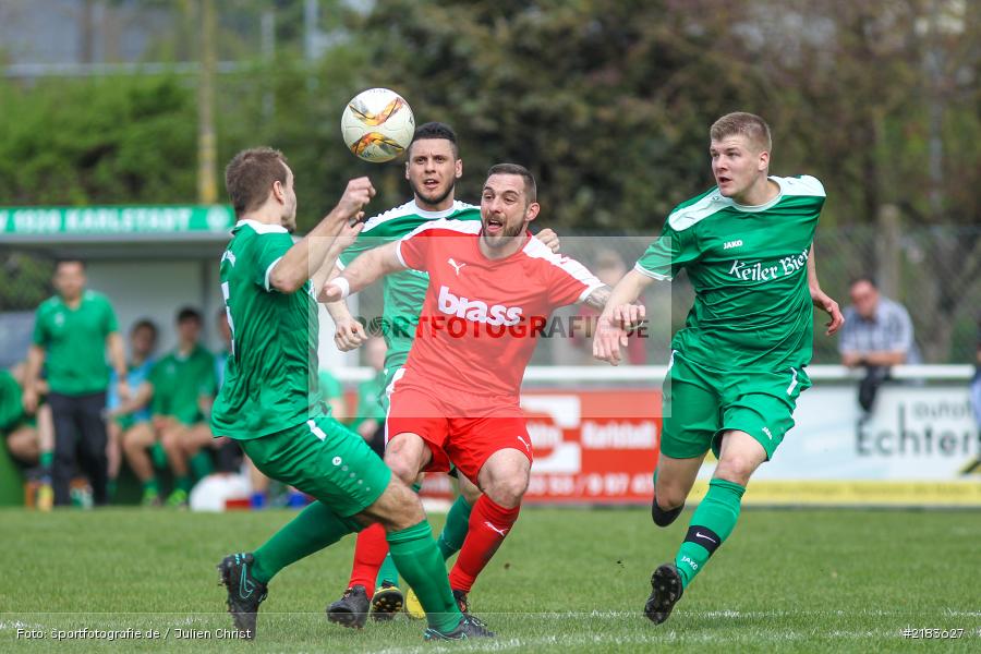 Benjamin Eichelmann, Johannes Albert, Marco Trapp, 02.04.2017, Fussball, Bezirksliga Unterfranken West, TuS Frammersbach, FV Karlstadt - Bild-ID: 2183627