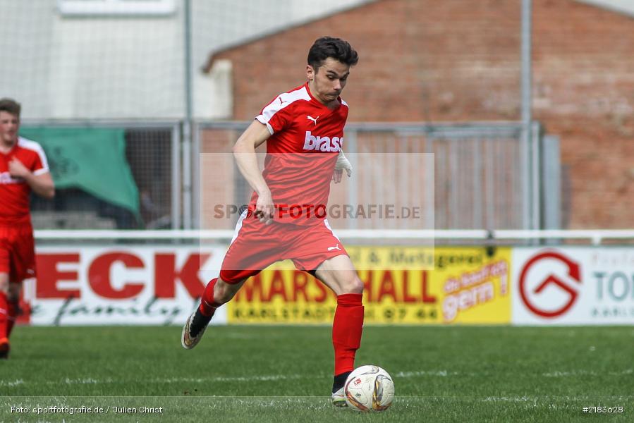 David Aull, 02.04.2017, Fussball, Bezirksliga Unterfranken West, TuS Frammersbach, FV Karlstadt - Bild-ID: 2183628 David Aull, 02.04.2017, Fussball, Bezirksliga Unterfranken West, TuS Frammersbach, FV Karlstadt - Bild-ID: 2183628