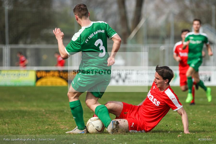 Manuel Rumpel, Alexander Beck, 02.04.2017, Fussball, Bezirksliga Unterfranken West, TuS Frammersbach, FV Karlstadt - Bild-ID: 2183630 Manuel Rumpel, Alexander Beck, 02.04.2017, Fussball, Bezirksliga Unterfranken West, TuS Frammersbach, FV Karlstadt - Bild-ID: 2183630