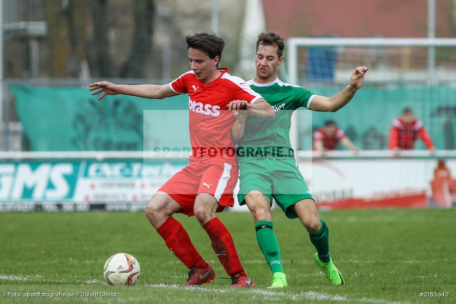 Michael Winkler, Alexander Beck, 02.04.2017, Fussball, Bezirksliga Unterfranken West, TuS Frammersbach, FV Karlstadt - Bild-ID: 2183643 Michael Winkler, Alexander Beck, 02.04.2017, Fussball, Bezirksliga Unterfranken West, TuS Frammersbach, FV Karlstadt - Bild-ID: 2183643