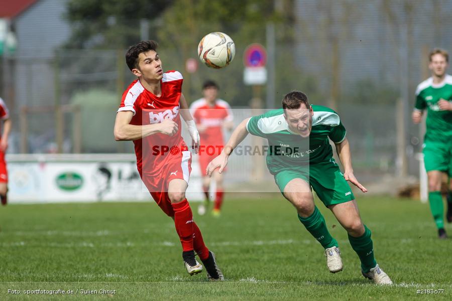 David Aull, Manuel Rumpel, 02.04.2017, Fussball, Bezirksliga Unterfranken West, TuS Frammersbach, FV Karlstadt - Bild-ID: 2183677 David Aull, Manuel Rumpel, 02.04.2017, Fussball, Bezirksliga Unterfranken West, TuS Frammersbach, FV Karlstadt - Bild-ID: 2183677