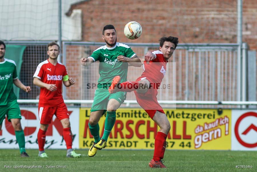 Atilla Aydogdu, Alexander Beck, 02.04.2017, Fussball, Bezirksliga Unterfranken West, TuS Frammersbach, FV Karlstadt - Bild-ID: 2183686