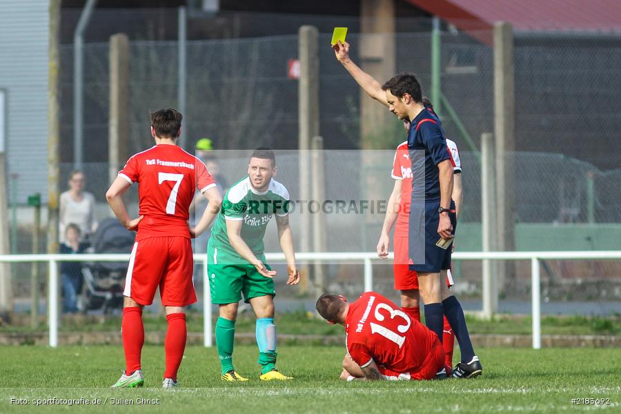 Atilla Aydogdu, Marcus Marquart, 02.04.2017, Fussball, Bezirksliga Unterfranken West, TuS Frammersbach, FV Karlstadt - Bild-ID: 2183692 Atilla Aydogdu, Marcus Marquart, 02.04.2017, Fussball, Bezirksliga Unterfranken West, TuS Frammersbach, FV Karlstadt - Bild-ID: 2183692