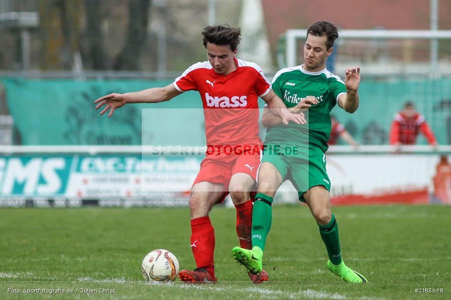 Michael Winkler, Alexander Beck, 02.04.2017, Fussball, Bezirksliga Unterfranken West, TuS Frammersbach, FV Karlstadt - Bild-ID: 2183698 Michael Winkler, Alexander Beck, 02.04.2017, Fussball, Bezirksliga Unterfranken West, TuS Frammersbach, FV Karlstadt - Bild-ID: 2183698