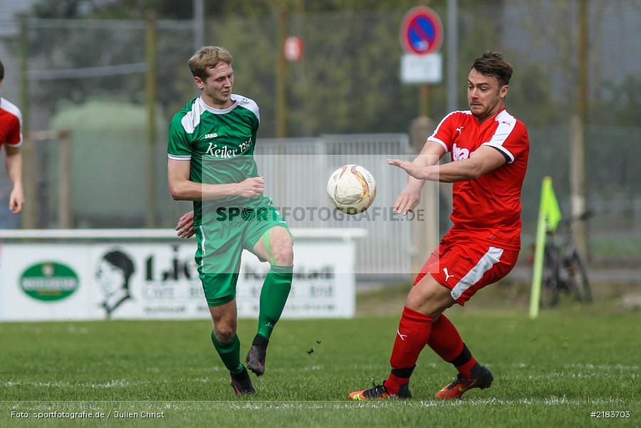 Felix Strohmenger, André Mehrlich, 02.04.2017, Fussball, Bezirksliga Unterfranken West, TuS Frammersbach, FV Karlstadt - Bild-ID: 2183703