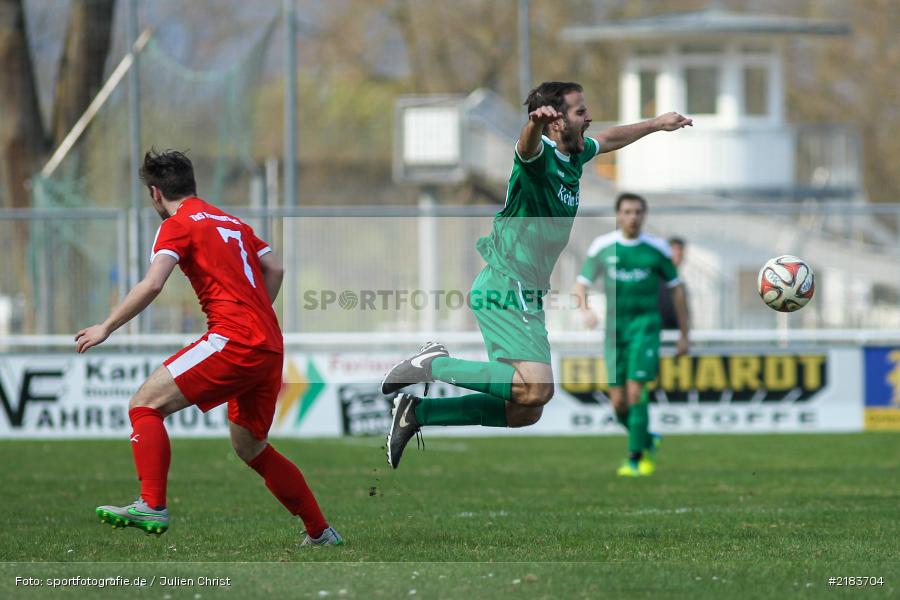 William Vielwerth, Christian Karl, 02.04.2017, Fussball, Bezirksliga Unterfranken West, TuS Frammersbach, FV Karlstadt - Bild-ID: 2183704 William Vielwerth, Christian Karl, 02.04.2017, Fussball, Bezirksliga Unterfranken West, TuS Frammersbach, FV Karlstadt - Bild-ID: 2183704
