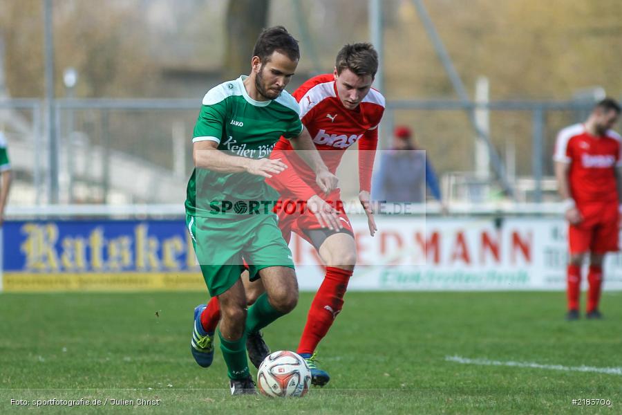 William Vielwerth, Karsten Fehr, 02.04.2017, Fussball, Bezirksliga Unterfranken West, TuS Frammersbach, FV Karlstadt - Bild-ID: 2183706 William Vielwerth, Karsten Fehr, 02.04.2017, Fussball, Bezirksliga Unterfranken West, TuS Frammersbach, FV Karlstadt - Bild-ID: 2183706