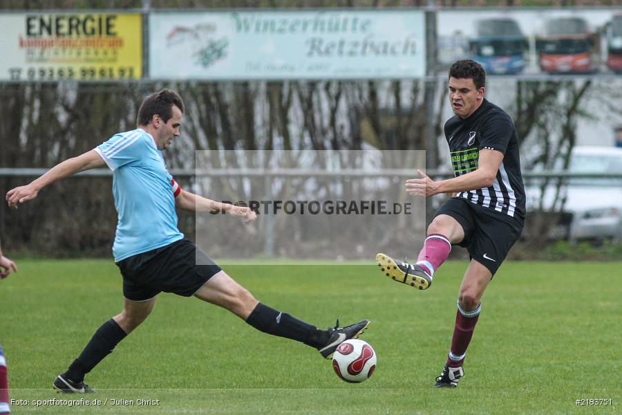 Nicolai Zull, Christopher Gebert, 05.04.2017, Kreisliga Würzburg, SV Altfeld, TSV Retzbach - Bild-ID: 2183751