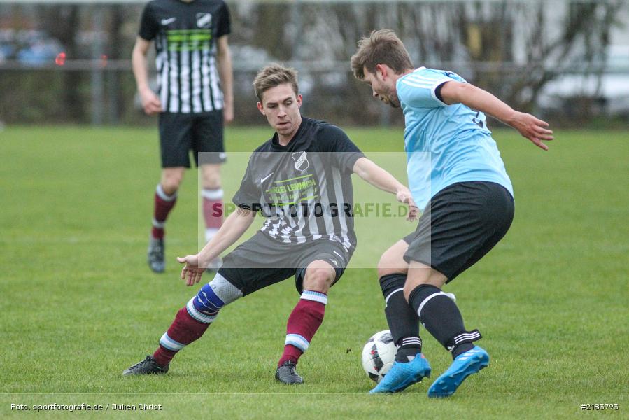Lukas Gößwein, Evan-Martin Fertig, 05.04.2017, Kreisliga Würzburg, SV Altfeld, TSV Retzbach - Bild-ID: 2183793