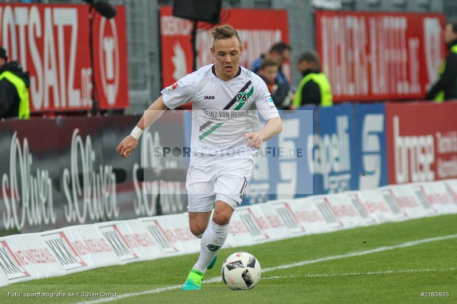 Uffe Bech, 07.04.2017, Fussball, 2. Bundesliga, Hannover 96, FC Würzburger Kickers - Bild-ID: 2183833 Uffe Bech, 07.04.2017, Fussball, 2. Bundesliga, Hannover 96, FC Würzburger Kickers - Bild-ID: 2183833