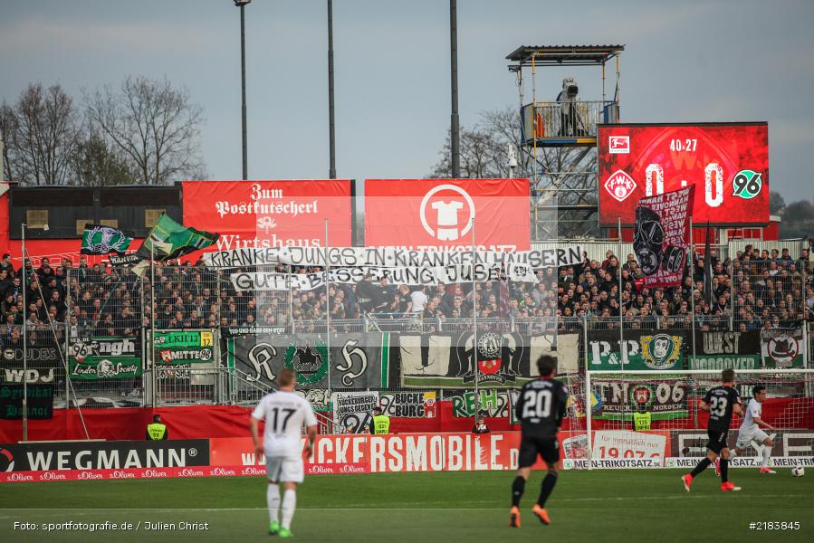 07.04.2017, Fussball, 2. Bundesliga, Hannover 96, FC Würzburger Kickers - Bild-ID: 2183845 07.04.2017, Fussball, 2. Bundesliga, Hannover 96, FC Würzburger Kickers - Bild-ID: 2183845