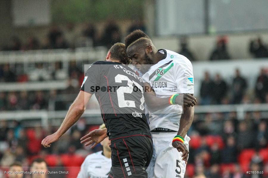 Salif Sané, Marco Königs, 07.04.2017, Fussball, 2. Bundesliga, Hannover 96, FC Würzburger Kickers - Bild-ID: 2183863 Salif Sané, Marco Königs, 07.04.2017, Fussball, 2. Bundesliga, Hannover 96, FC Würzburger Kickers - Bild-ID: 2183863