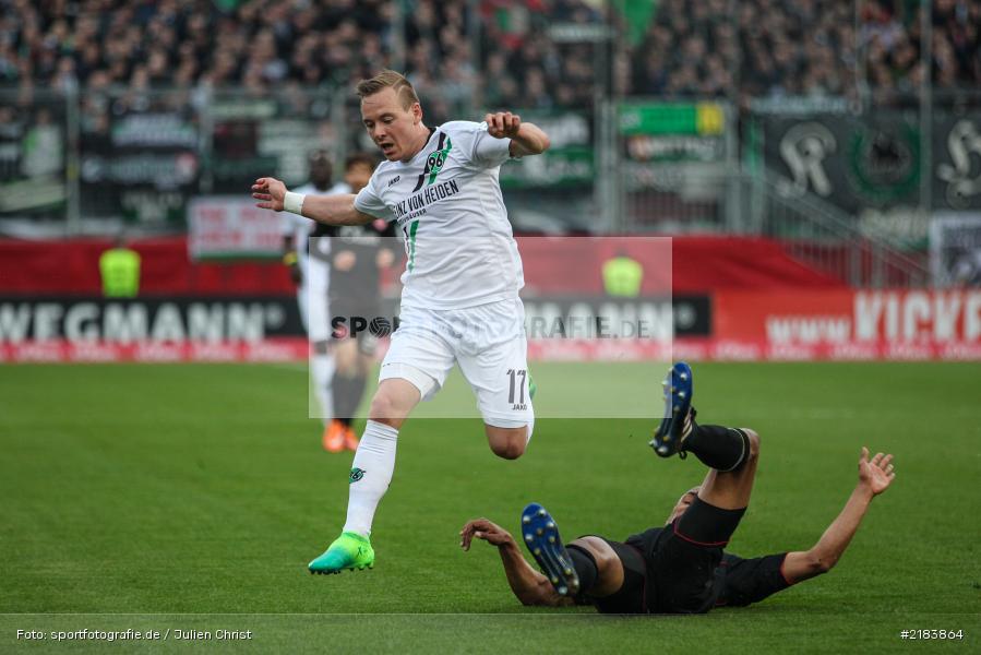 Uffe Bech, David Pisot, 07.04.2017, Fussball, 2. Bundesliga, Hannover 96, FC Würzburger Kickers - Bild-ID: 2183864