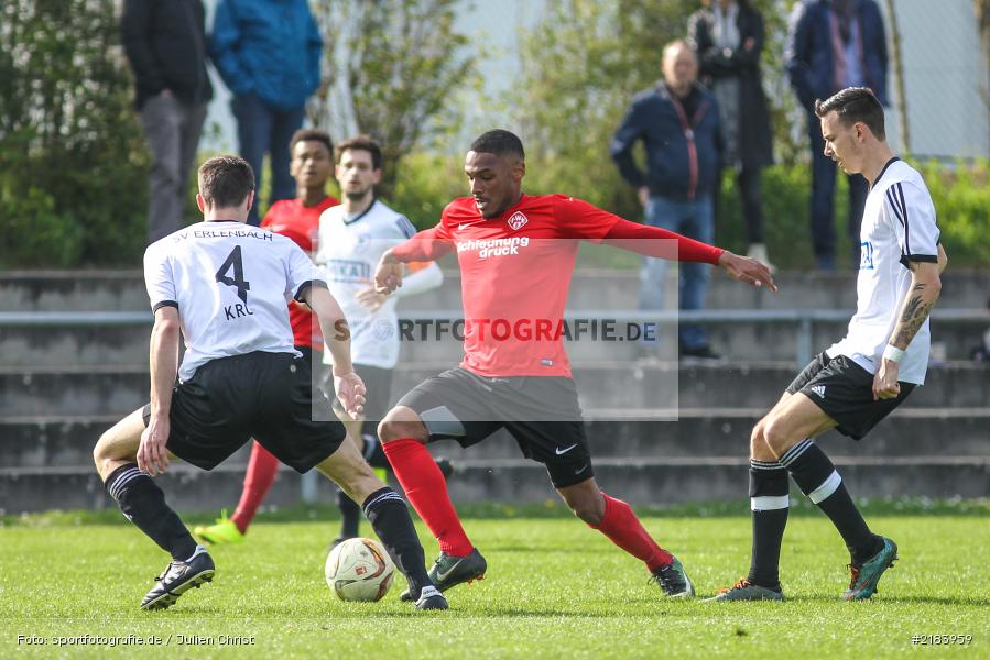 Stephan Krug, Can Sakar, 08.04.2017, Bayernliga Nord, SV Erlenbach/Main, FC Würzburger Kickers II - Bild-ID: 2183959