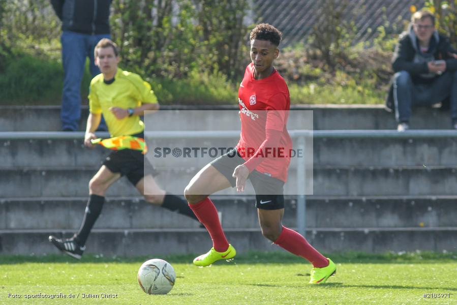 Lukas Boateng, 08.04.2017, Bayernliga Nord, SV Erlenbach/Main, FC Würzburger Kickers II - Bild-ID: 2183971