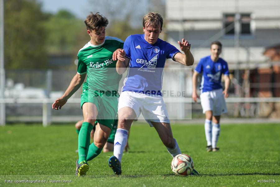 Johannes Schreiner, Kevin Bohn, 09.04.2017, Bezirksliga Unterfranken, TSV Heimbuchenthal, FV Karlstadt - Bild-ID: 2184076 Johannes Schreiner, Kevin Bohn, 09.04.2017, Bezirksliga Unterfranken, TSV Heimbuchenthal, FV Karlstadt - Bild-ID: 2184076