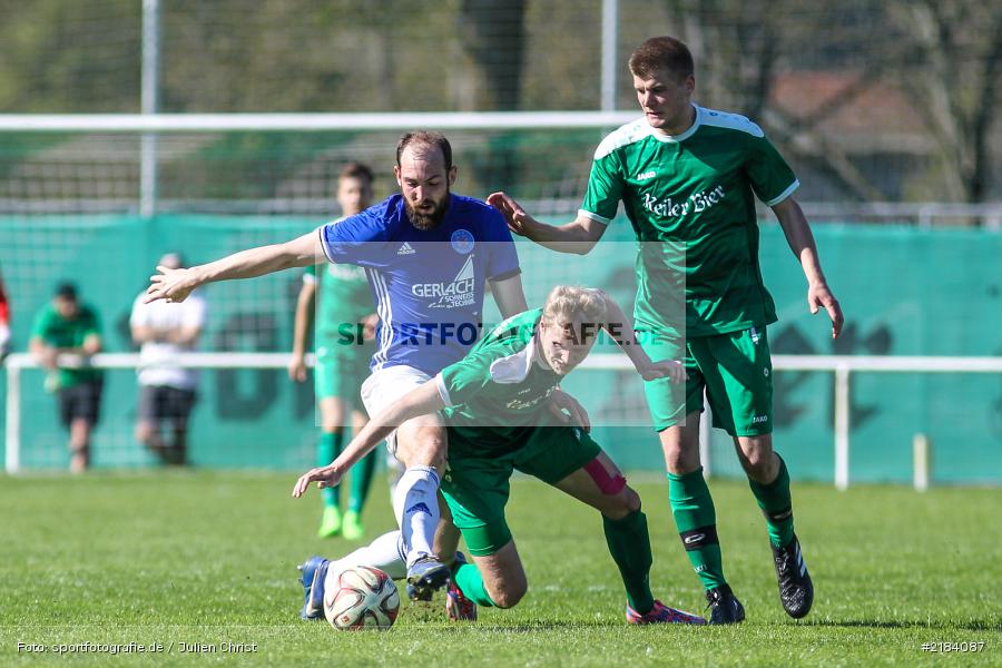 Felix Strohmenger, Johannes Albert, Rüdiger Vath, 09.04.2017, Bezirksliga Unterfranken, TSV Heimbuchenthal, FV Karlstadt - Bild-ID: 2184087