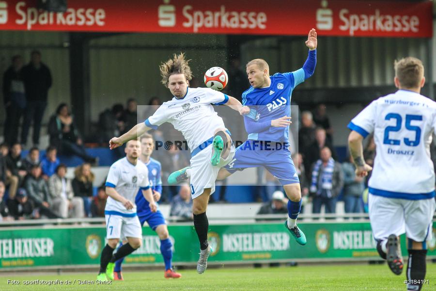 Fabian Galm, Sebastian Götz, 13.04.2017, Würzburg, Bayernliga Nord, SV Viktoria Aschaffenburg, Würzburger FV - Bild-ID: 2184191