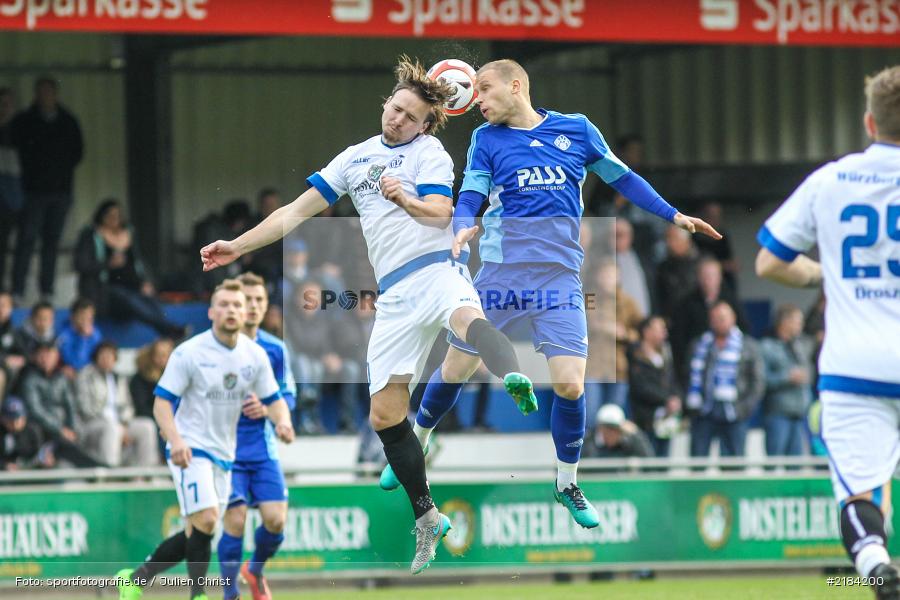 Sebastian Götz, Fabian Galm, 13.04.2017, Würzburg, Bayernliga Nord, SV Viktoria Aschaffenburg, Würzburger FV - Bild-ID: 2184200
