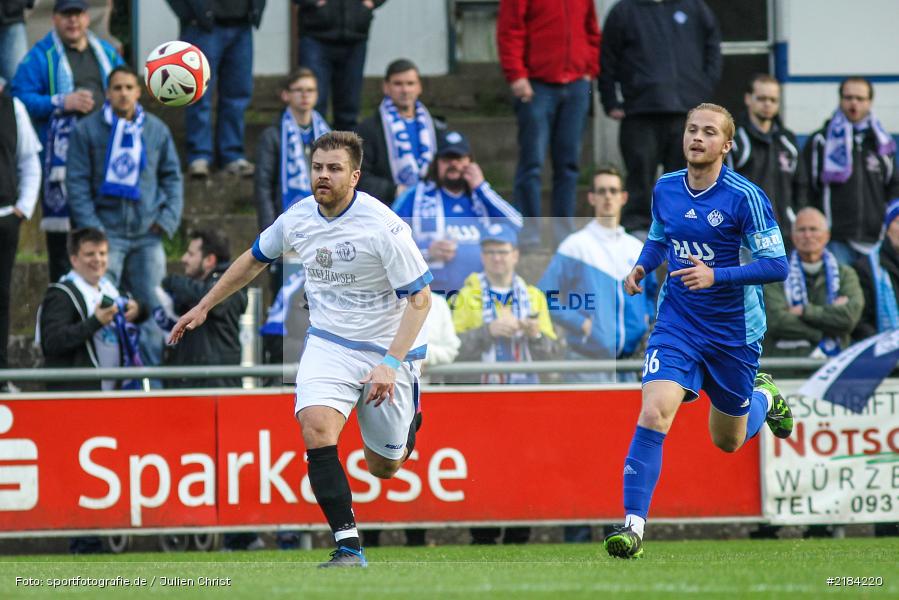 Janis Häuser, Christian Steinmetz, 13.04.2017, Würzburg, Bayernliga Nord, SV Viktoria Aschaffenburg, Würzburger FV - Bild-ID: 2184220